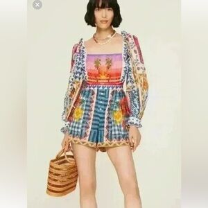 FARM Rio Colorful Patterned Blouse